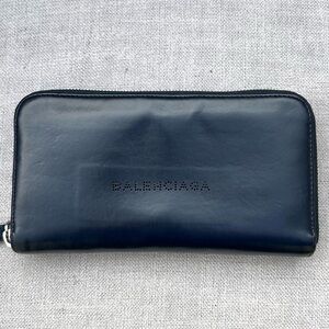 Balenciaga Long Navy Blue Wallet